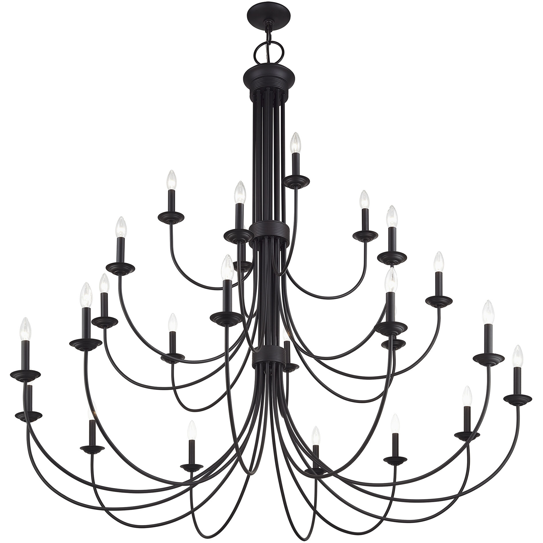 Estate 24 Light 60 inch Bronze Foyer Chandelier Ceiling Light