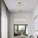 Copenhagen 2 Light 5.13 inch Antique Brass Semi-Flush Ceiling Light