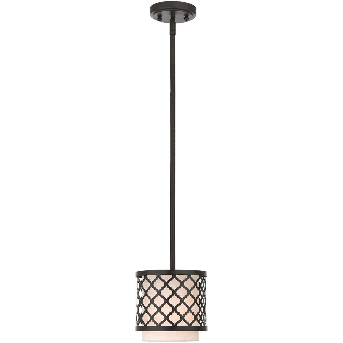 Arabesque 1 Light 7 inch English Bronze Mini Pendant Ceiling Light