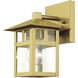 Crestlake 1 Light 8.5 inch Satin Gold Outdoor Wall Lantern