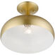 Amador 1 Light 12 inch Soft Gold Semi-Flush Mount Ceiling Light