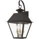 Wentworth 3 Light 22 inch Bronze with Antique Brass Finish Cluster Outdoor Wall Lantern, Large