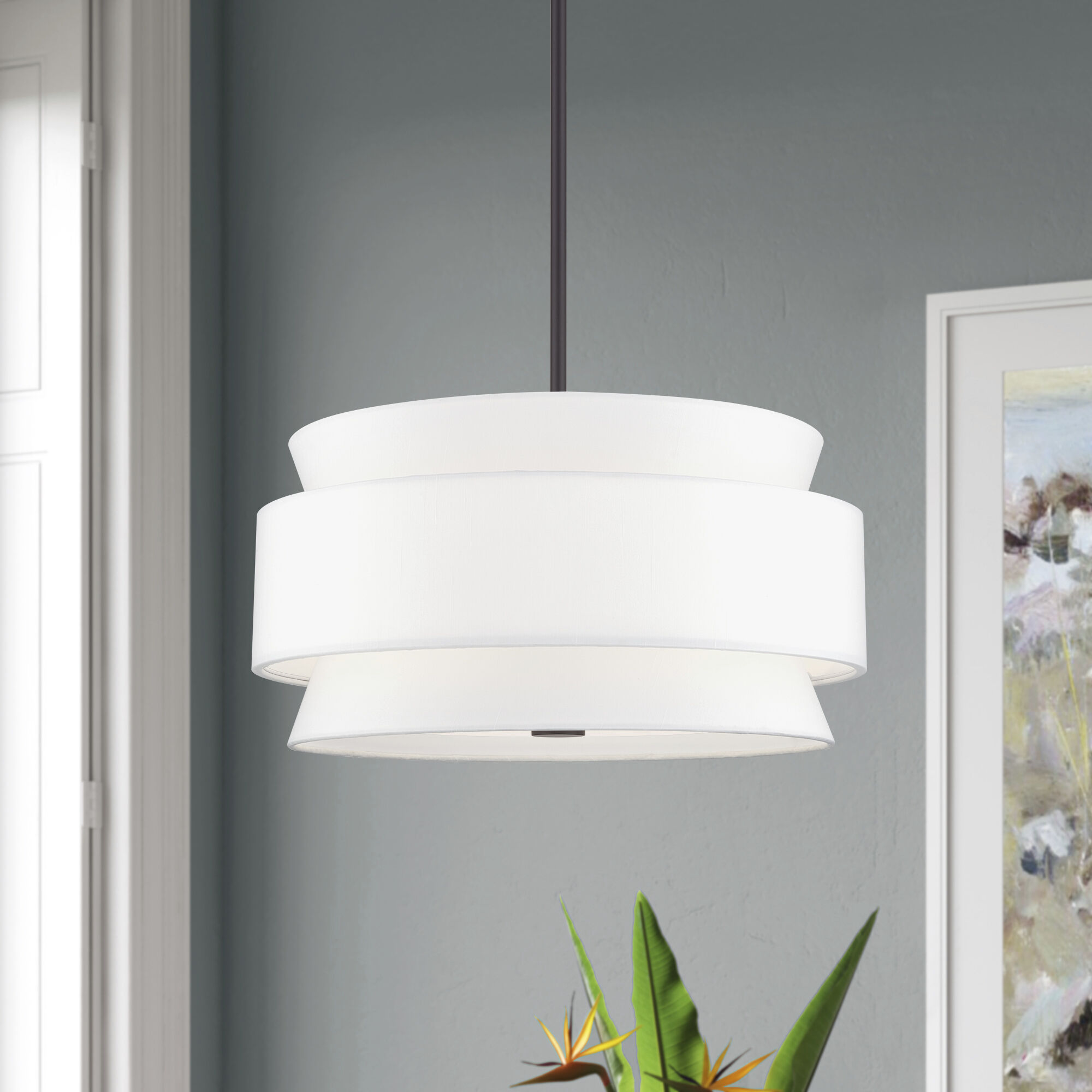 Fontana 4 Light 18 inch Bronze Pendant Chandelier Ceiling Light