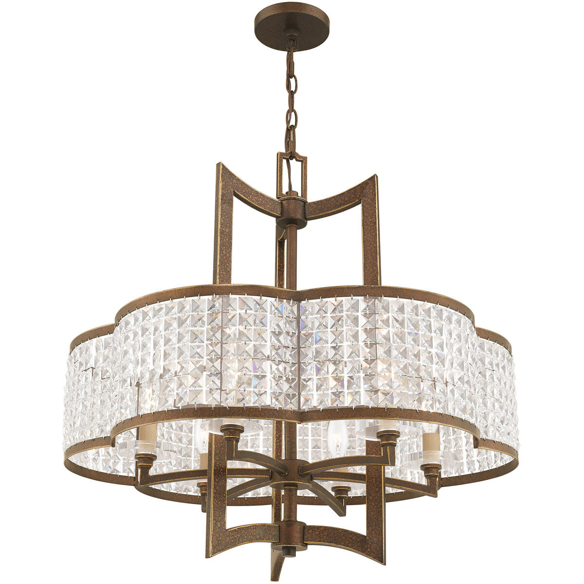 Grammercy 6 Light 26 inch Hand Painted Palacial Bronze Chandelier Ceiling Light