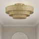 Weavington 5 Light 28 inch Antique Gold Leaf Semi Flush Mount Ceiling Light, Extra Large