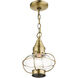 Newburyport 1 Light 9 inch Antique Brass Outdoor Pendant Lantern