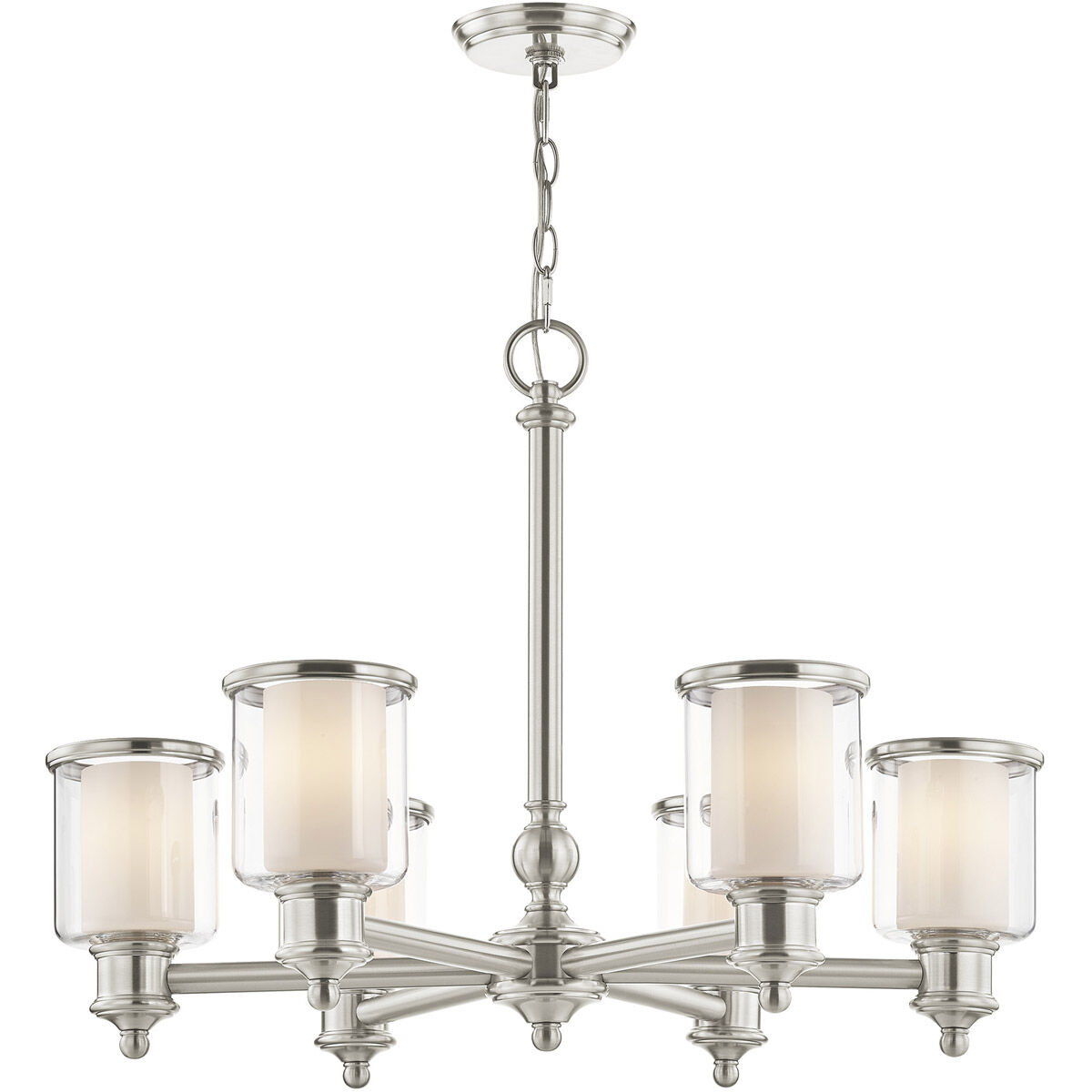 Middlebush 6 Light 28 inch Brushed Nickel Chandelier Ceiling Light