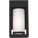 Bleecker 1 Light 9 inch Black Outdoor Wall Lantern