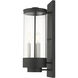 Hillcrest 3 Light 20.5 inch Textured Black Outdoor Wall Lantern