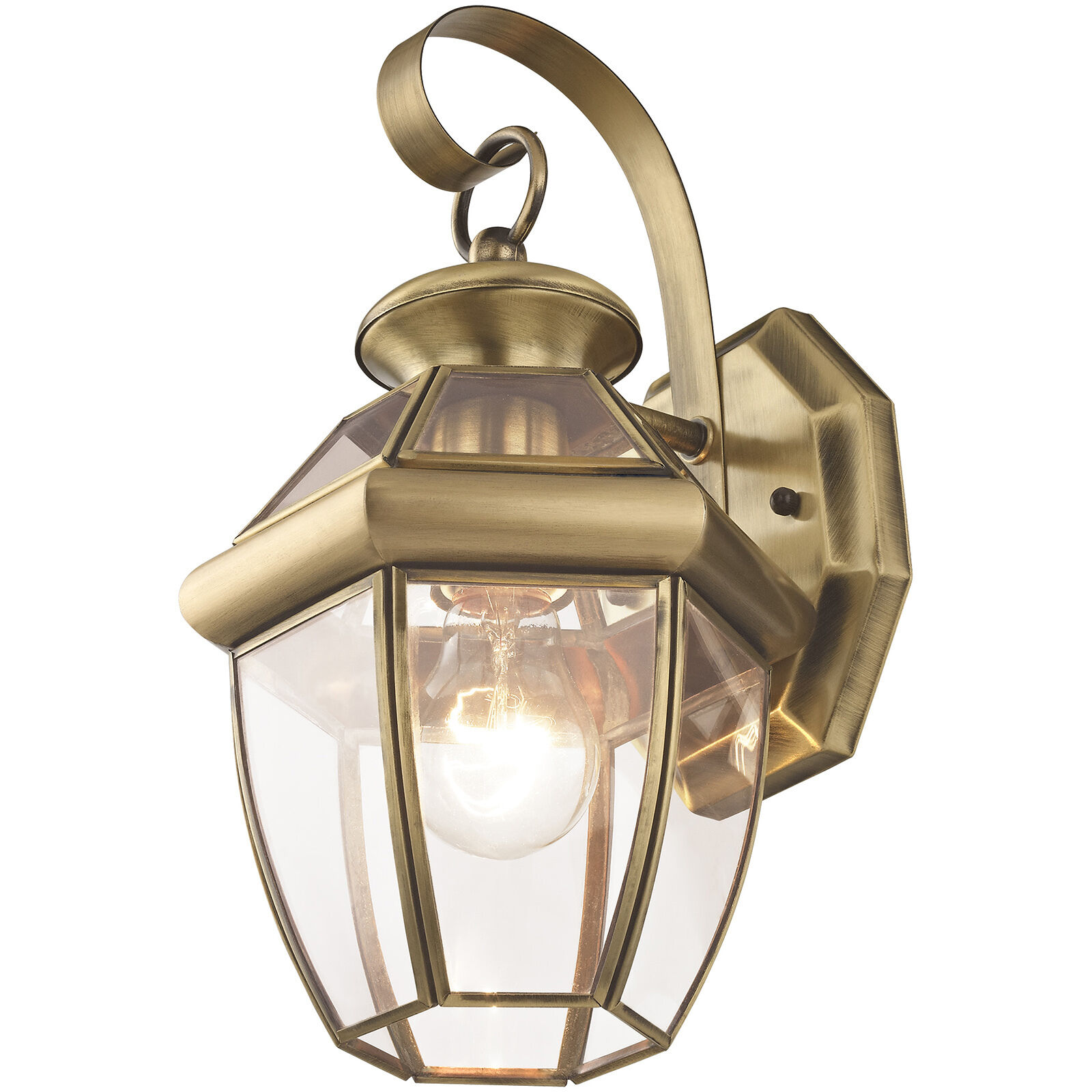 Monterey 1 Light 13 inch Antique Brass Outdoor Wall Lantern