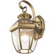 Monterey 1 Light 13 inch Antique Brass Outdoor Wall Lantern