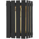 Greenwich 1 Light 10 inch Black with Satin Brass Accents Outdoor Wall Lantern