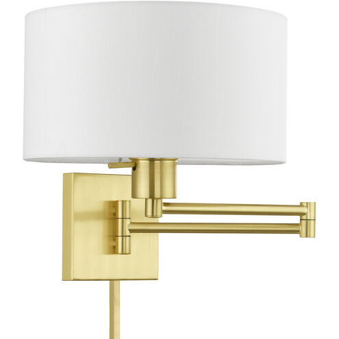Allison 11 inch 100.00 watt Satin Brass Swing Arm Wall Lamp Wall Light