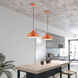 Amador 1 Light 12 inch Shiny Orange with Polished Chrome Accents Pendant Ceiling Light