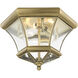 Monterey/Georgetown 3 Light 13 inch Antique Brass Outdoor Ceiling Mount
