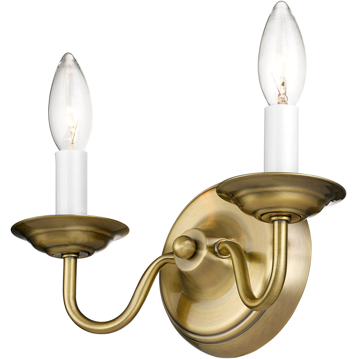 Williamsburgh 2 Light 10 inch Antique Brass Wall Sconce Wall Light