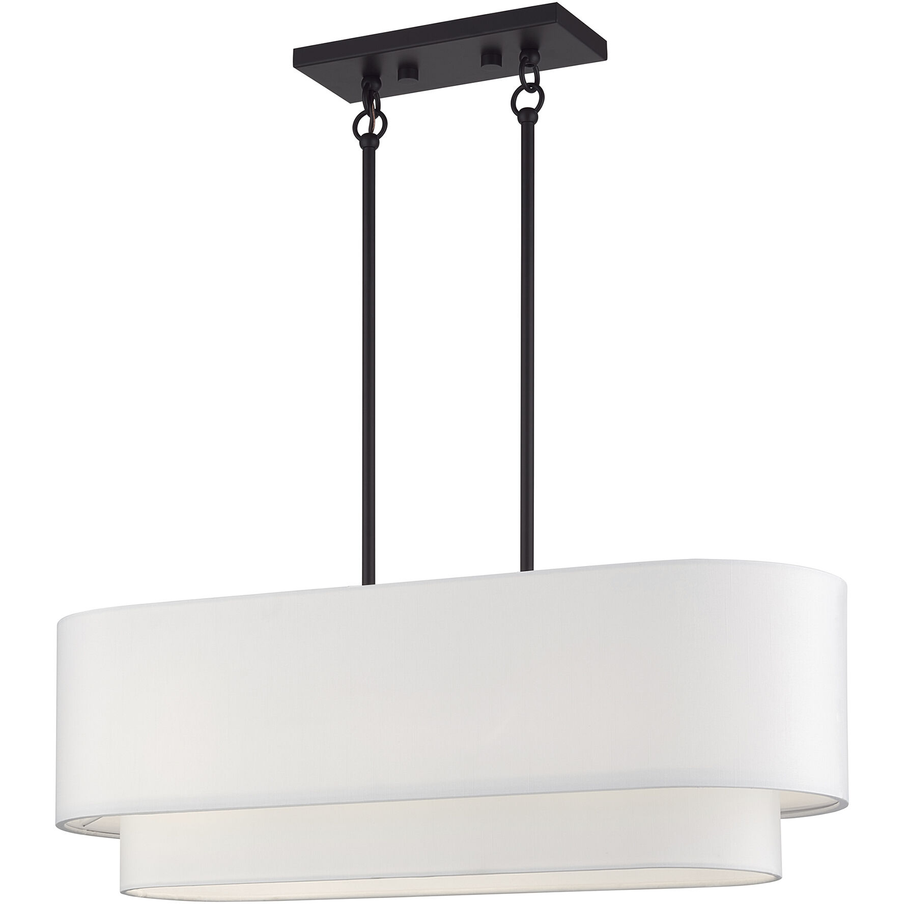 Manorwood 3 Light 30 inch Bronze Linear Chandelier Ceiling Light