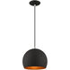 Allison 1 Light 10 inch Black Mini Pendant Ceiling Light