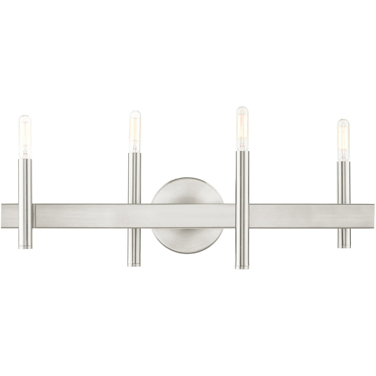Denmark 4 Light 24 inch Brushed Nickel with Bronze Accents Vanity Sconce Wall Light