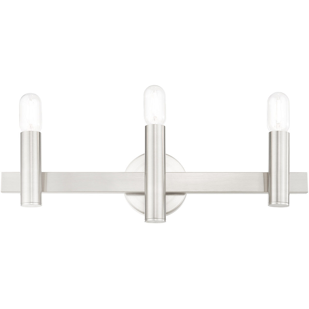 Helsinki 3 Light 24 inch Brushed Nickel with Bronze Accents Vanity Sconce Wall Light