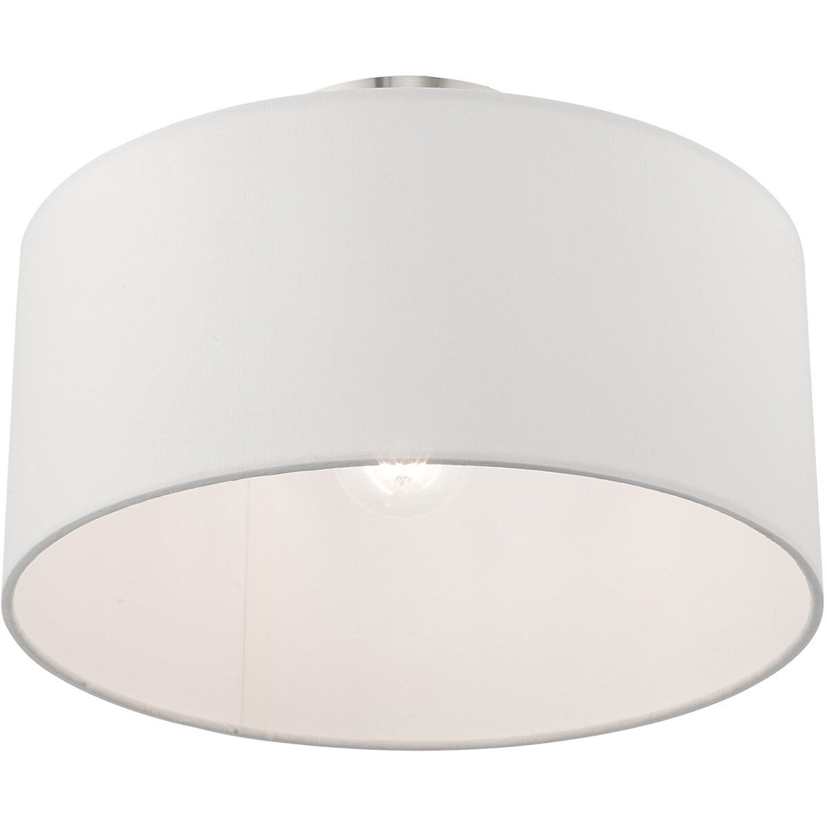 Clark 1 Light 13 inch Brushed Nickel Semi-Flush Mount Ceiling Light