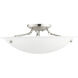 Oasis 3 Light 20 inch Brushed Nickel Semi-Flush Mount Ceiling Light
