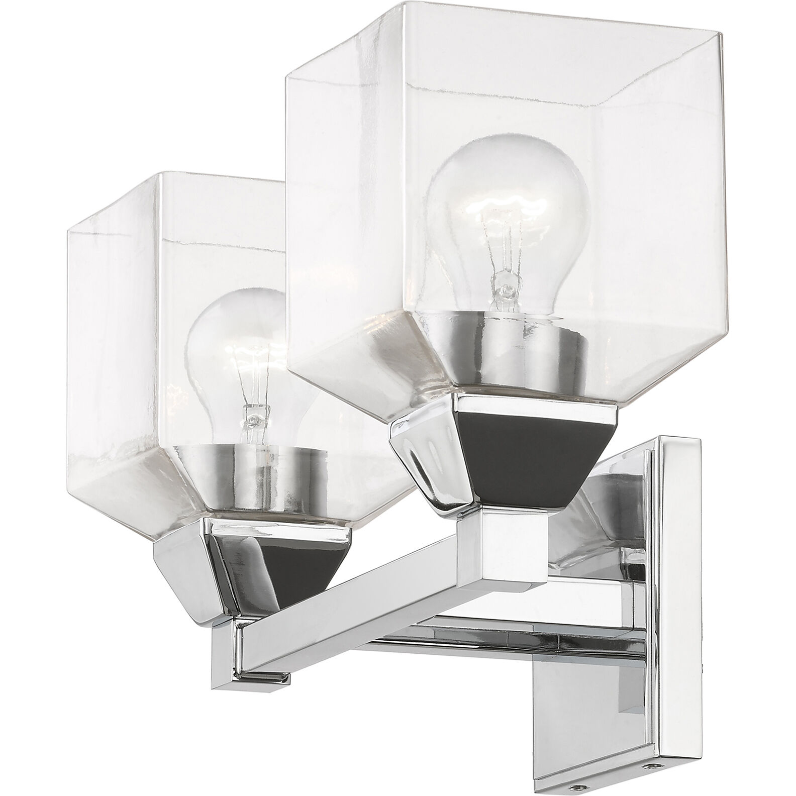 Aragon 2 Light 15 inch Polished Chrome Vanity Sconce Wall Light