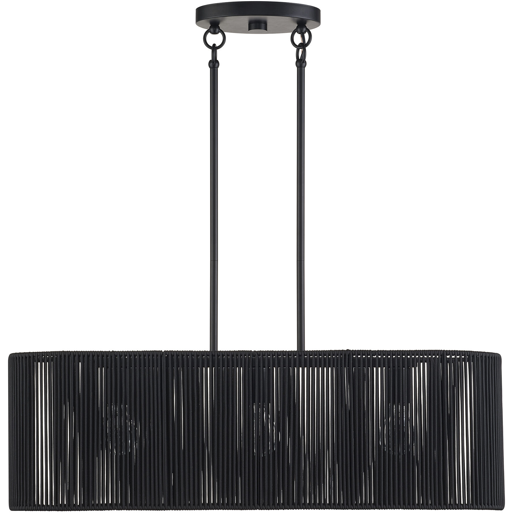 Acordia 3 Light 30 inch Black Linear Chandelier Ceiling Light, Medium