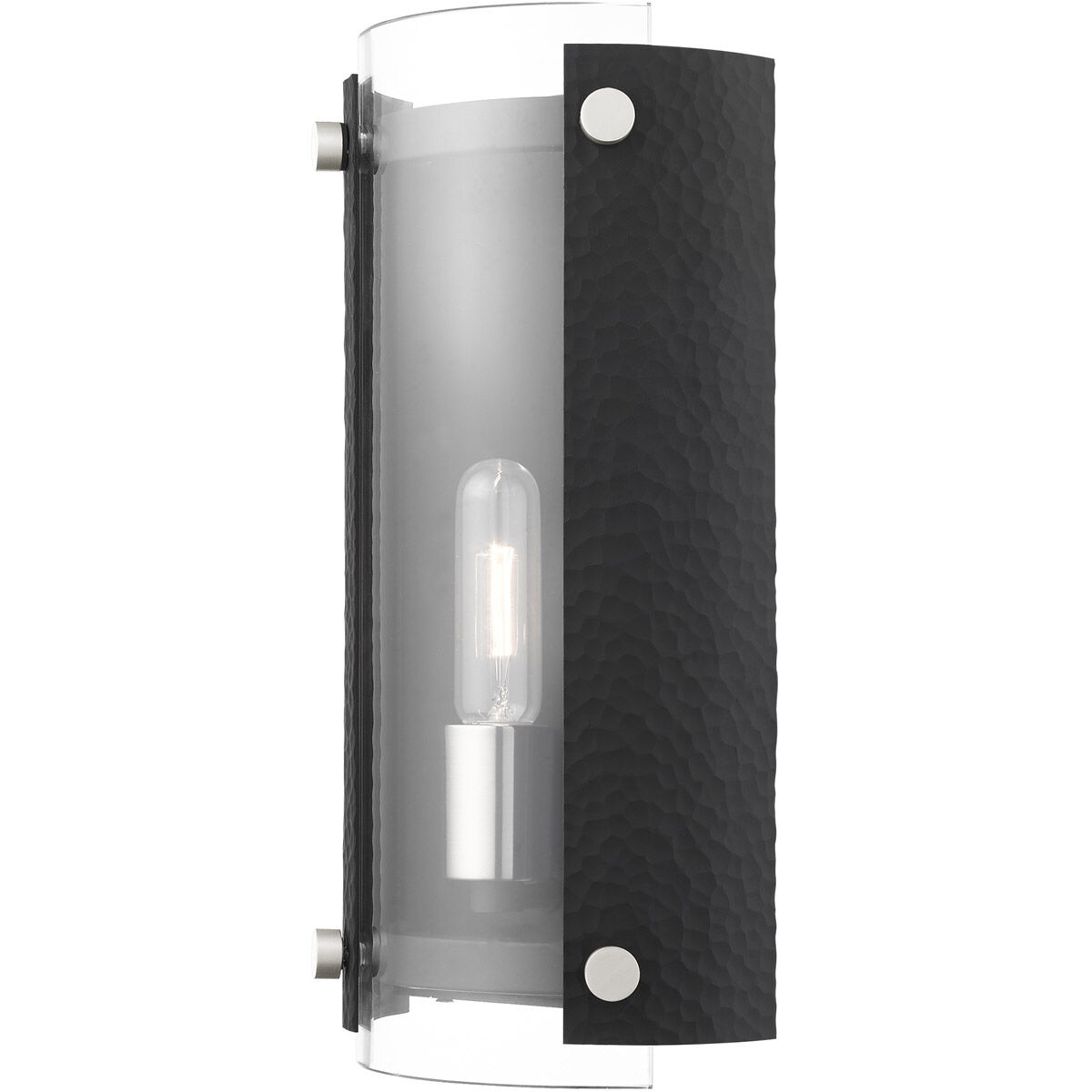 Barcelona 1 Light 6 inch Black with Brushed Nickel Accents ADA Sconce Wall Light