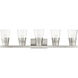 Bennington 5 Light 35.75 inch Brushed Nickel Large Vanity Sconce Wall Light