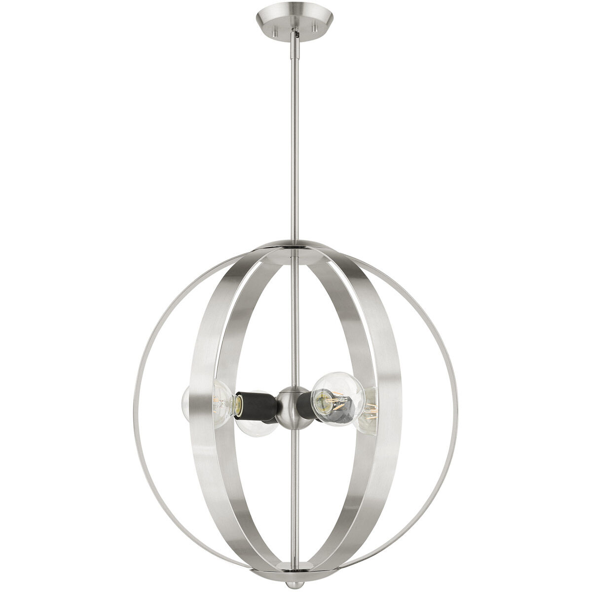 Modesto 4 Light 20 inch Brushed Nickel Chandelier Ceiling Light