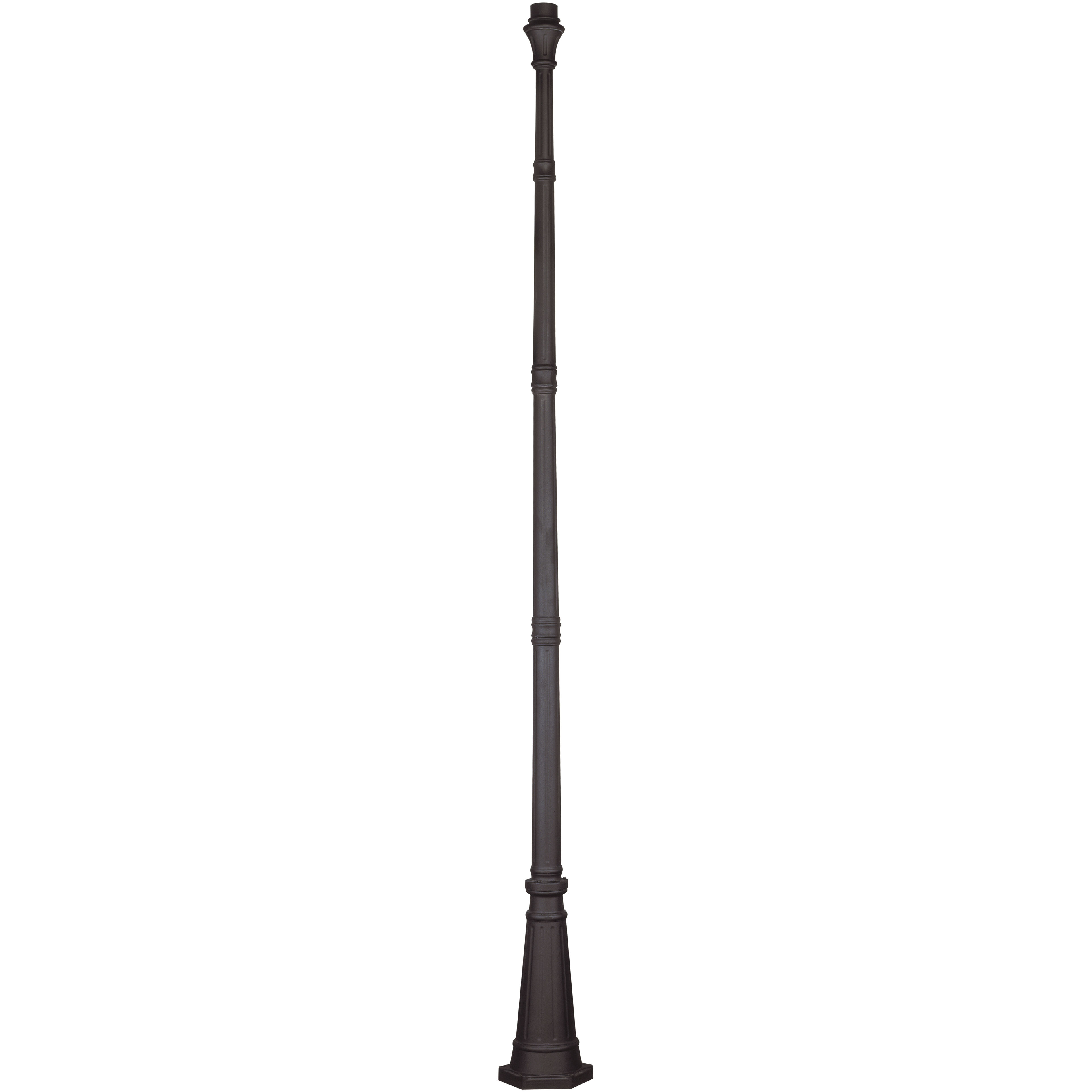 Outdoor 115 inch Bronze Outdoor Cast Aluminum Fluted Post
