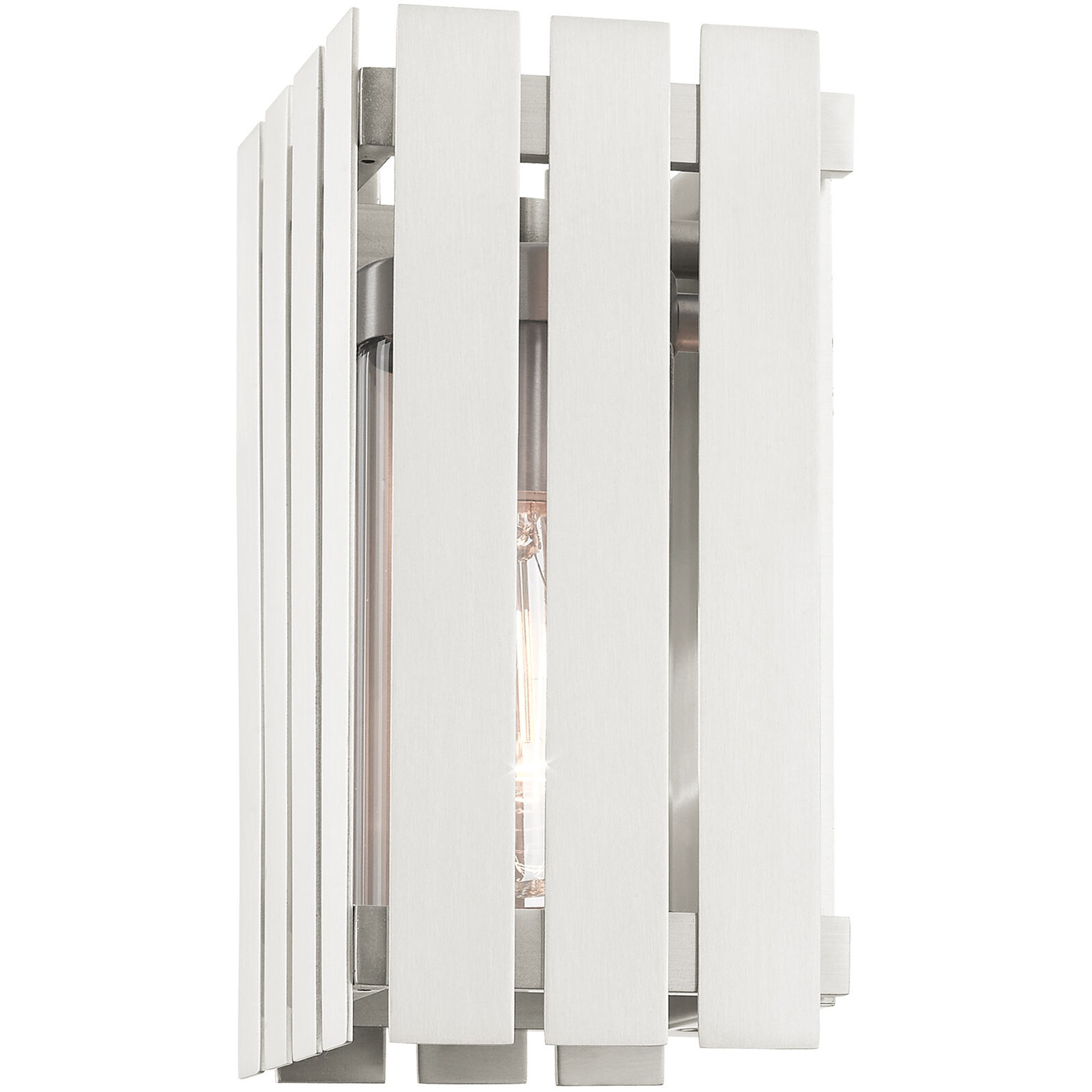 Greenwich 1 Light 10 inch Brushed Nickel Outdoor Wall Lantern