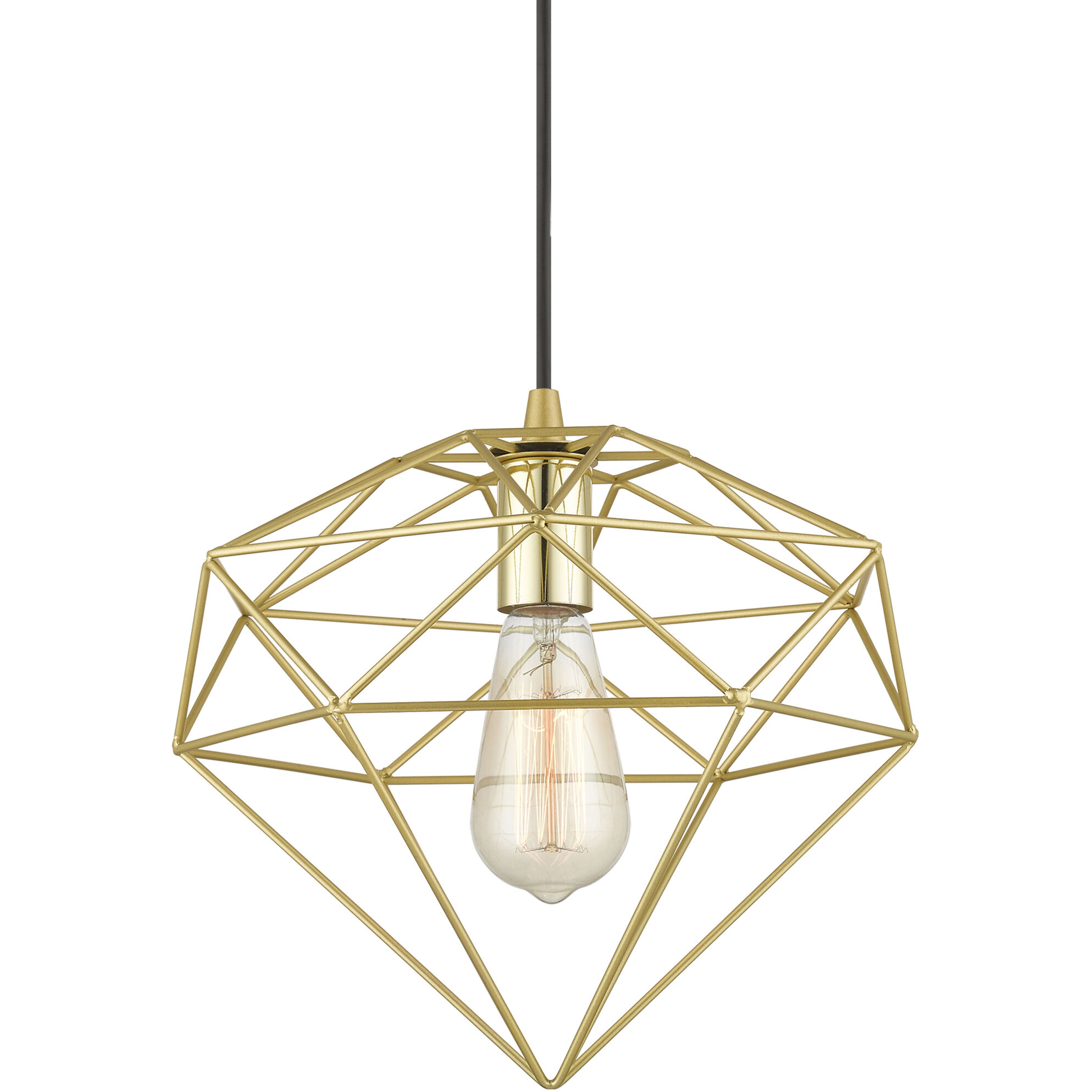 Knox 1 Light 11 inch Soft Gold with Polished Brass Accents Pendant Ceiling Light