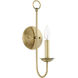 Estate 1 Light 5 inch Antique Brass Sconce Wall Light