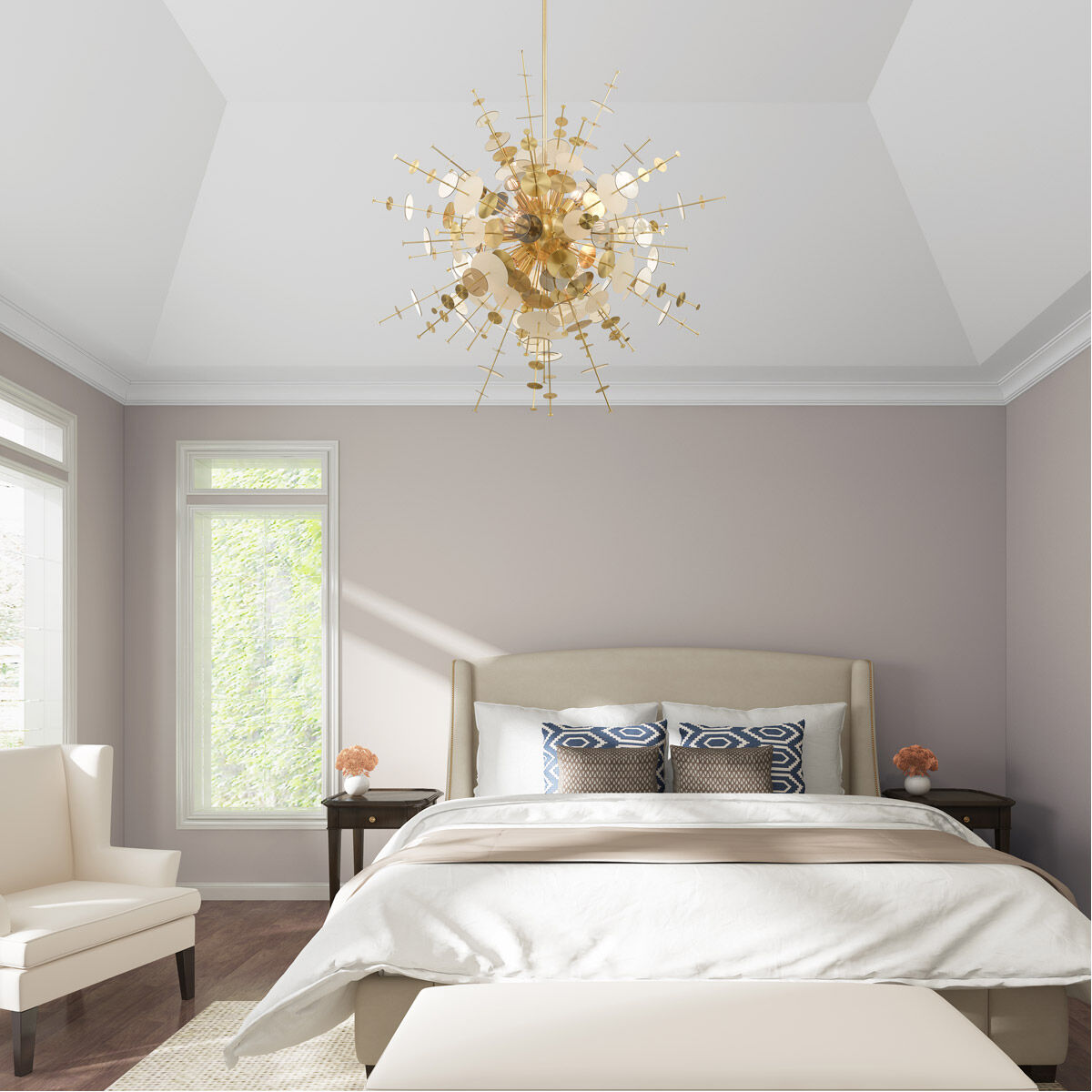 Circulo 12 Light 50 inch Satin Brass Grand Foyer Pendant Chandelier Ceiling Light