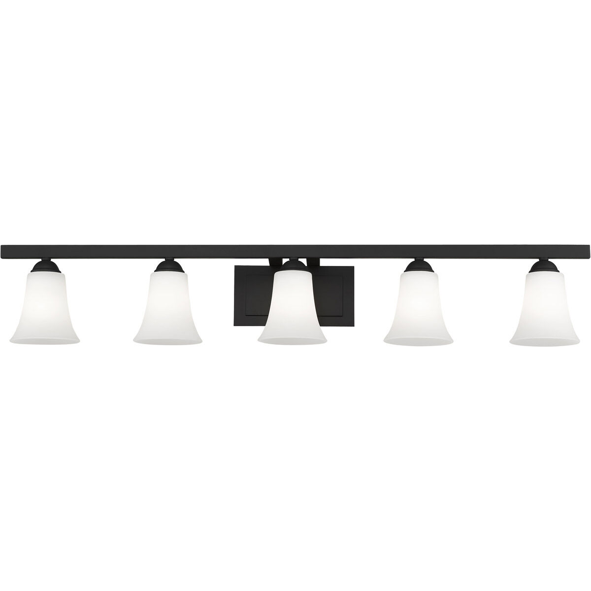 Ridgedale 5 Light 43 inch Black Bath Vanity Wall Light