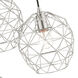 Geometrix 3 Light 20 inch Brushed Nickel Pendant Ceiling Light