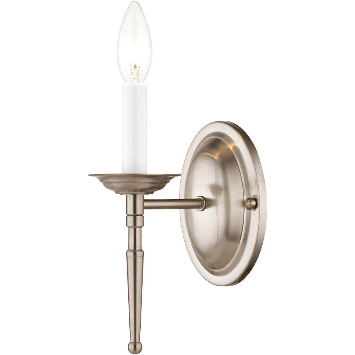 Williamsburgh 1 Light 4 inch Brushed Nickel Wall Sconce Wall Light