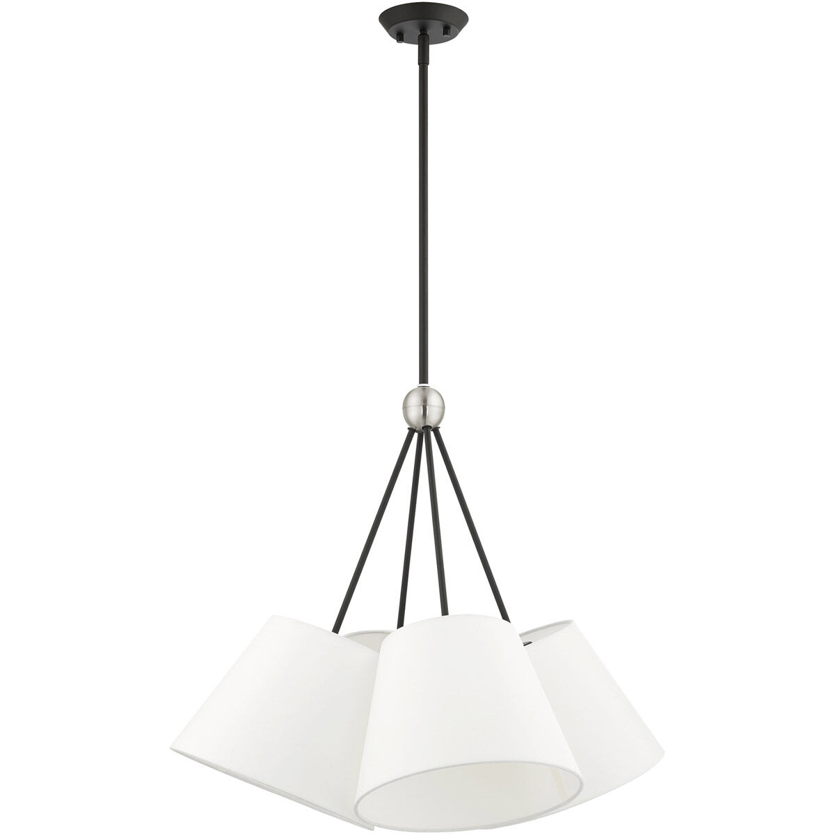 Prato 4 Light 25 inch Black Chandelier Ceiling Light