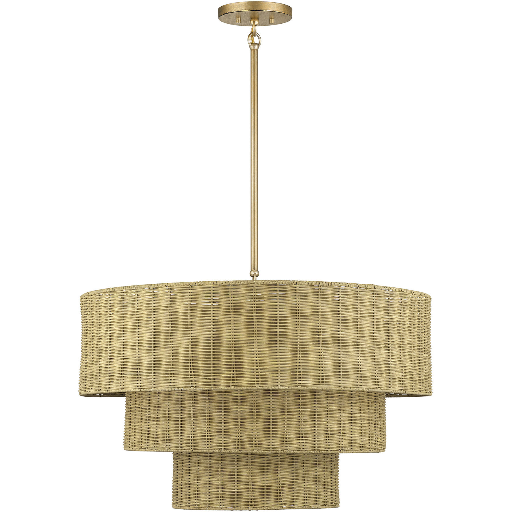 Weavington 6 Light 28 inch Antique Gold Leaf Pendant Chandelier Ceiling Light, Large