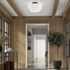 Manorwood 3 Light 15 inch Bronze Semi-Flush Ceiling Light