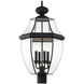 Monterey 4 Light 29 inch Black Outdoor Post Top Lantern