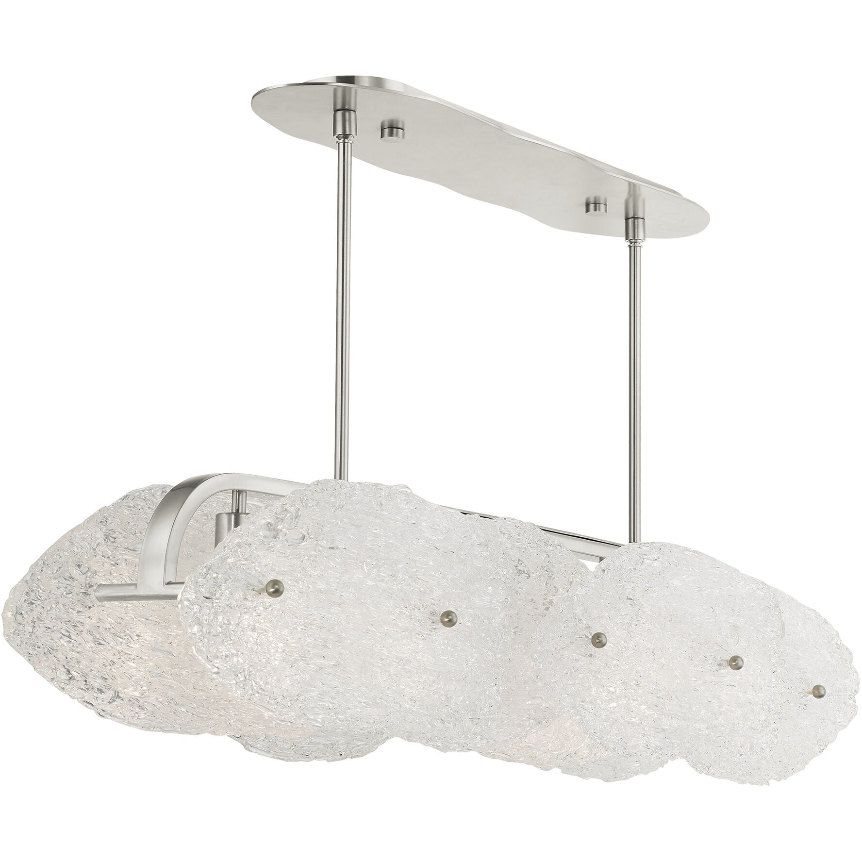 Belvidere 5 Light 46 inch Brushed Nickel Linear Chandelier Ceiling Light