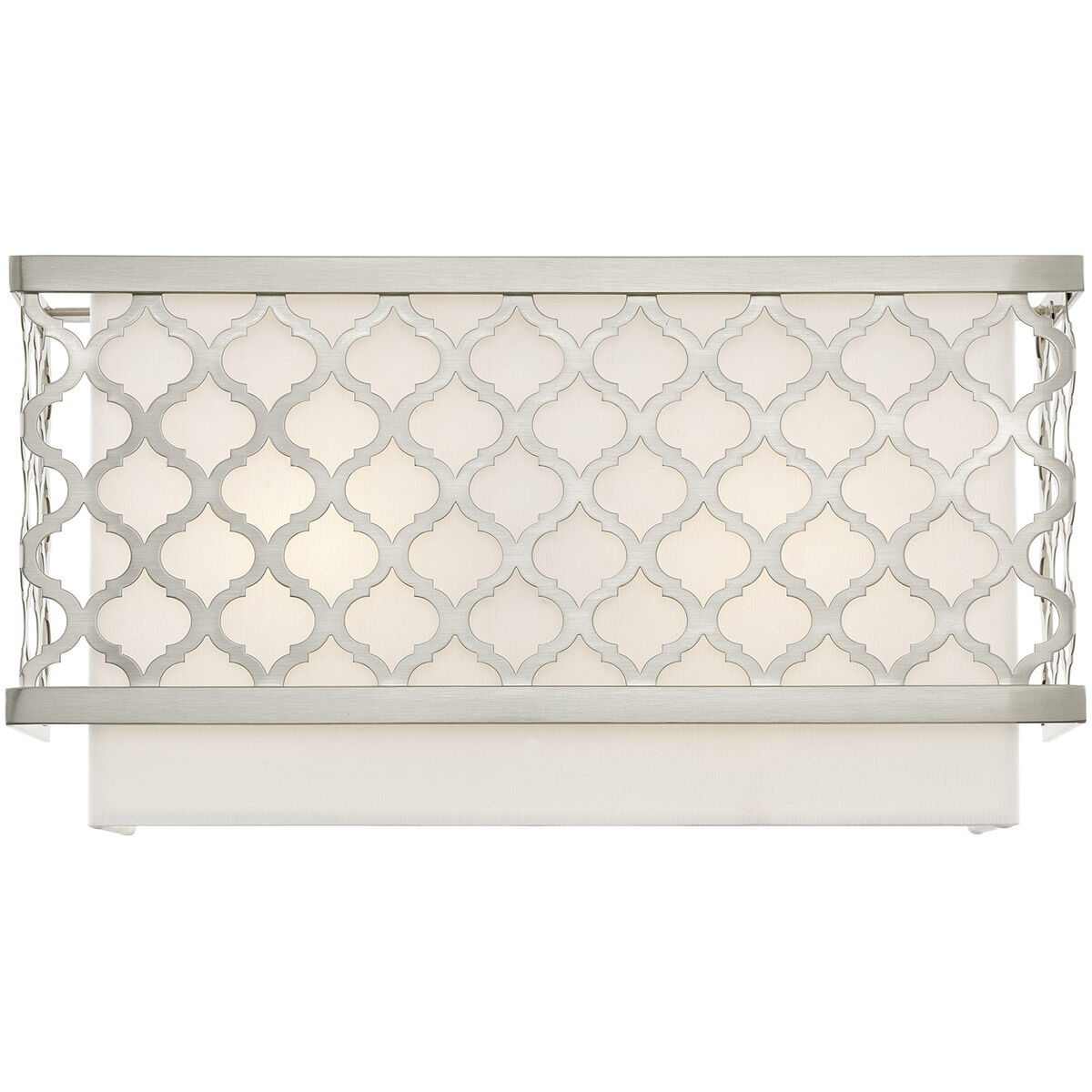 Arabesque 2 Light 13 inch Brushed Nickel ADA ADA Wall Sconce Wall Light