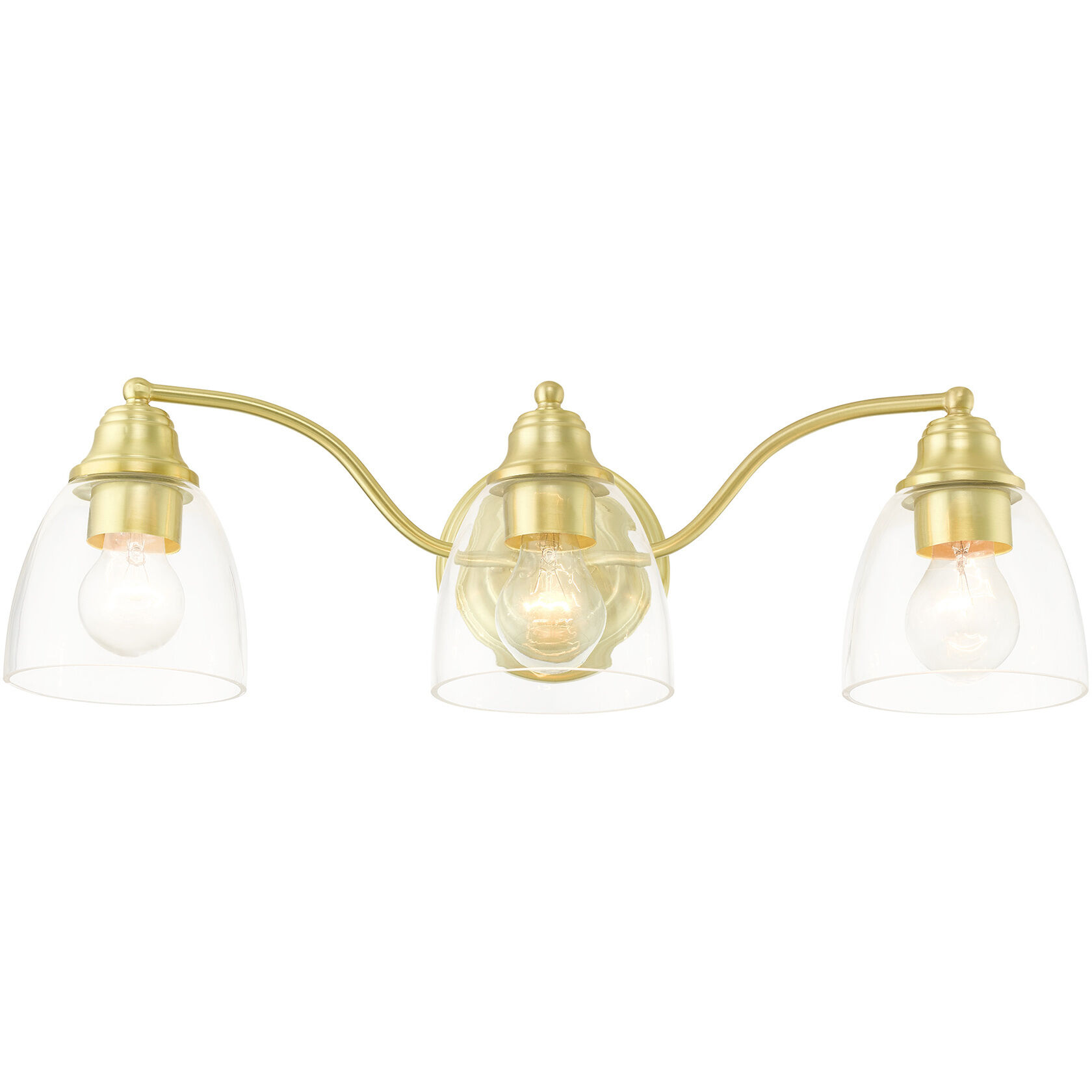 Montgomery 3 Light 23 inch Satin Brass Vanity Sconce Wall Light