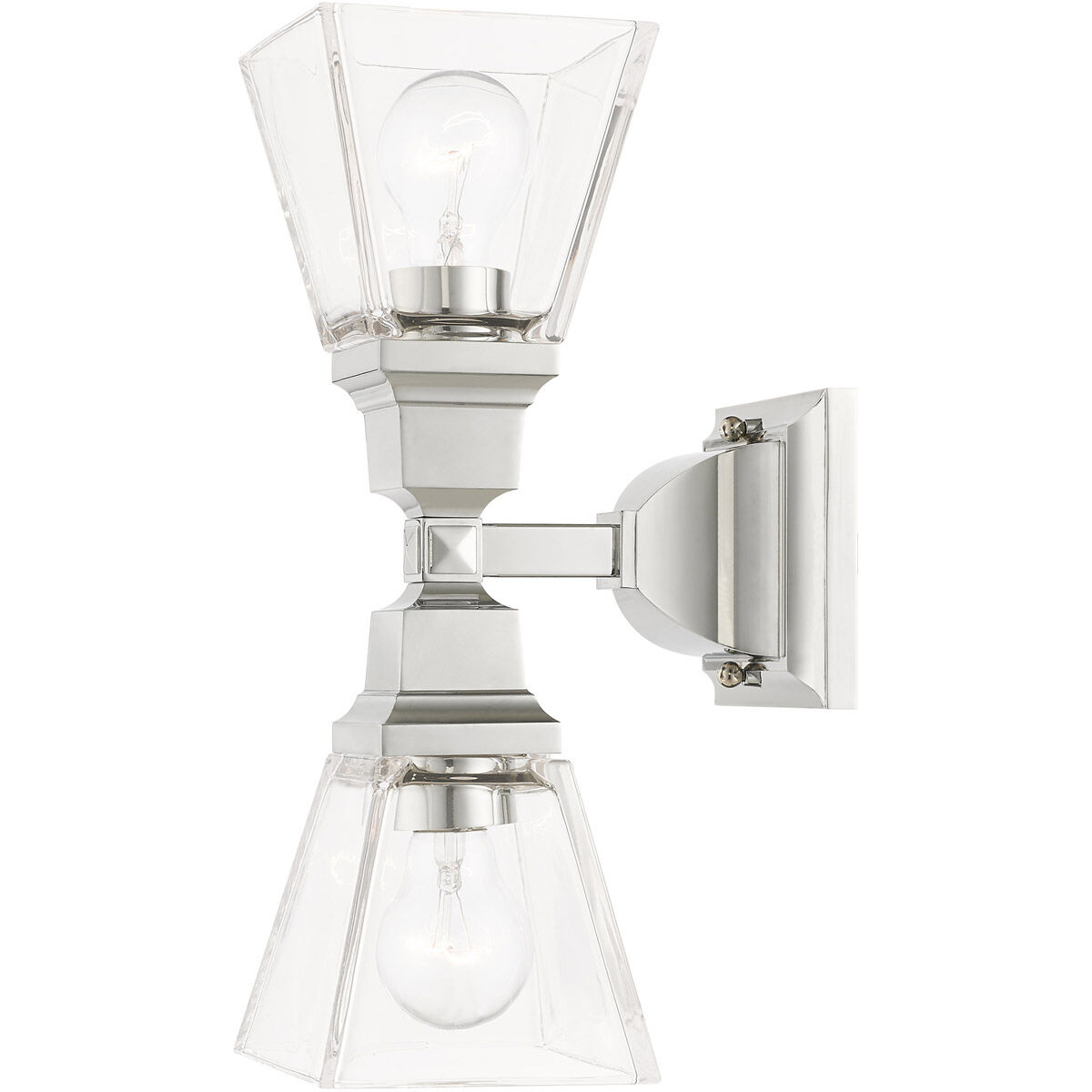 Mission 2 Light 5 inch Polished Chrome Sconce Wall Light