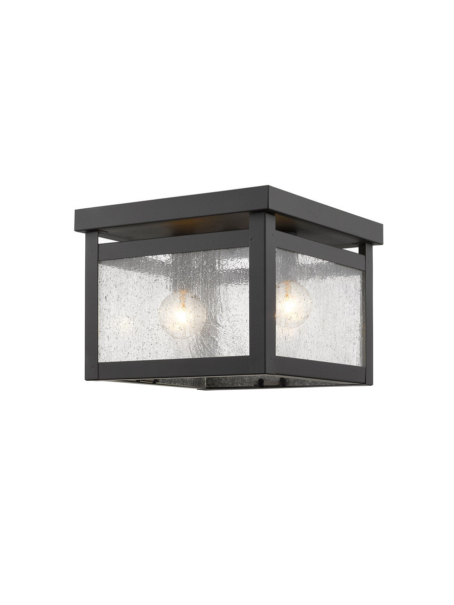 Milford 2 Light 8 inch Bronze Flush Mount Ceiling Light