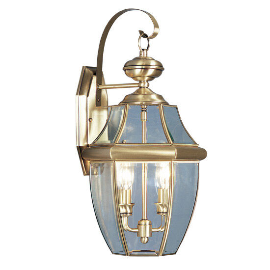 Monterey 2 Light 20 inch Antique Brass Outdoor Wall Lantern