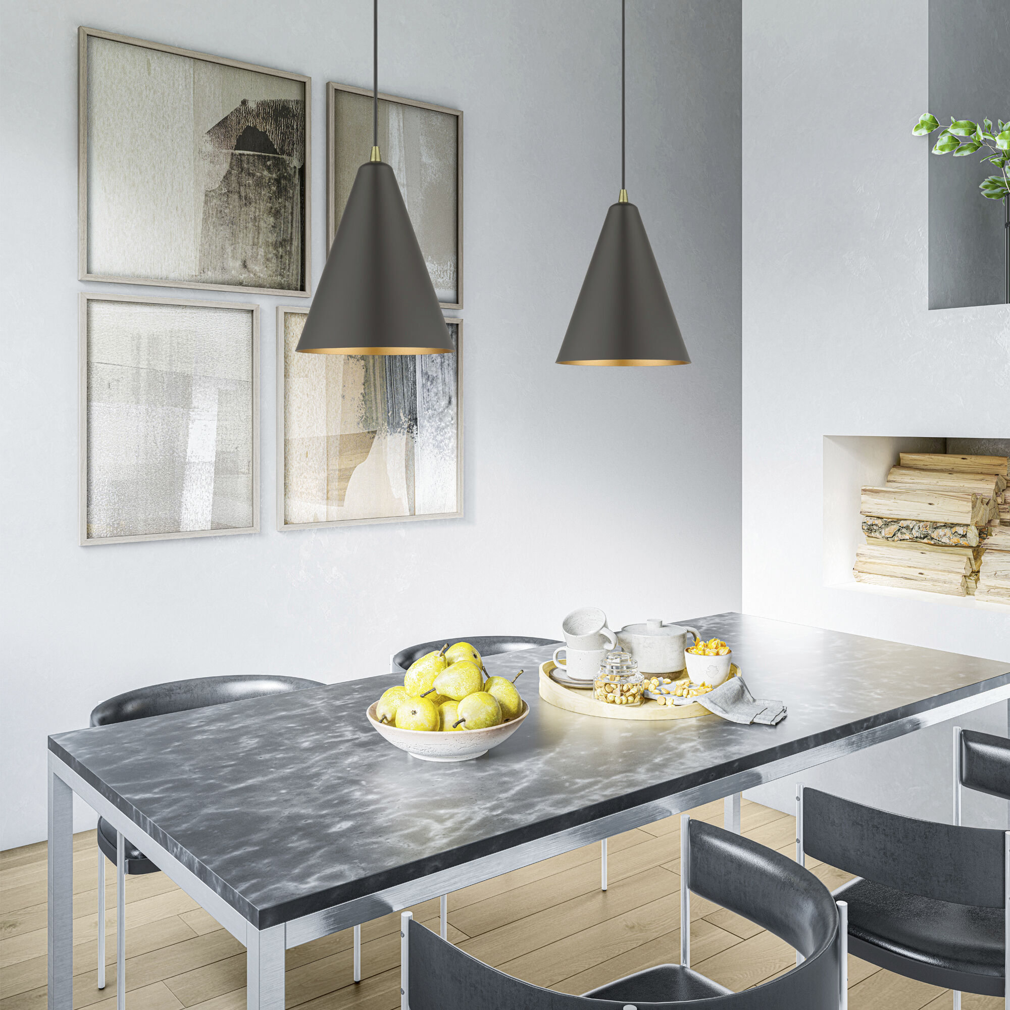 Dulce 1 Light 10 inch Bronze with Antique Brass Accents Pendant Ceiling Light in Bronze & Brushed Nickel